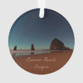 Cannon Beach Oregon Haystack Rock Ornament (Rückseite)