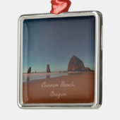 Cannon Beach Oregon Haystack Rock Ornament Aus Metall (Links)