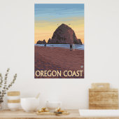 Cannon Beach, Oregon - Haystack Rock Poster (Küche)