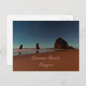 Cannon Beach Oregon Haystack Rock Postkarte (Vorne/Hinten)