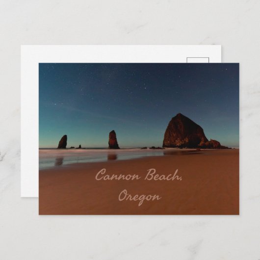 Cannon Beach Oregon Haystack Rock Postkarte (Vorne/Hinten)