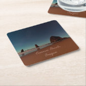 Cannon Beach Oregon Haystack Rock Rechteckiger Pappuntersetzer (angewinkelt)