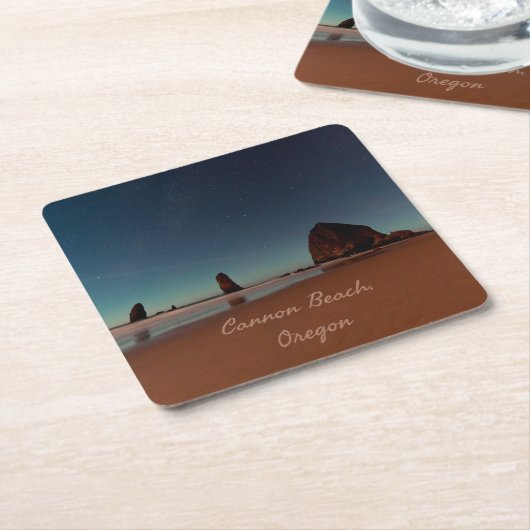 Cannon Beach Oregon Haystack Rock Rechteckiger Pappuntersetzer (angewinkelt)