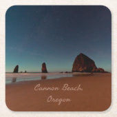 Cannon Beach Oregon Haystack Rock Rechteckiger Pappuntersetzer (Vorderseite)