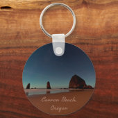 Cannon Beach Oregon Haystack Rock Schlüsselanhänger (Vorderseite)