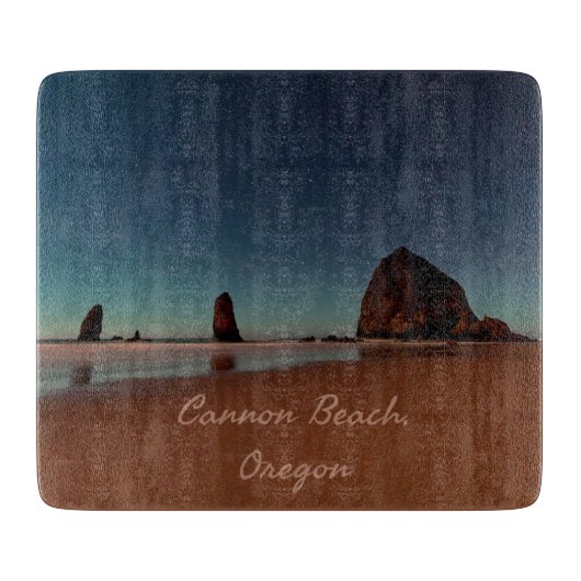 Cannon Beach Oregon Haystack Rock Schneidebrett (Vorderseite)