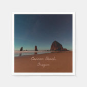 Cannon Beach Oregon Haystack Rock Serviette (Vorderseite)