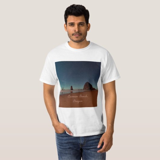 Cannon Beach Oregon Haystack Rock T-Shirt (Vorne ganz)