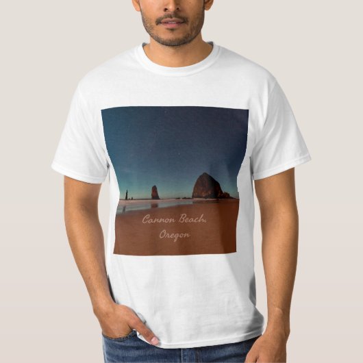 Cannon Beach Oregon Haystack Rock T-Shirt (Vorderseite)
