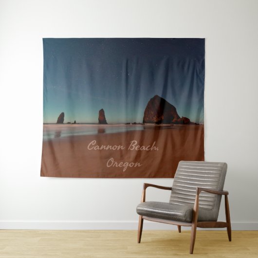 Cannon Beach Oregon Haystack Rock Wandteppich (Beispiel (Horizontal))