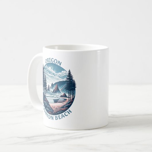 Cannon Beach Oregon Kaffeetasse (Vorderseite Links)