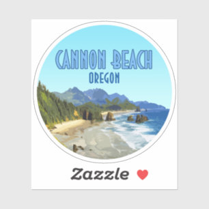 Cannon Beach Oregon Küste Vintag Aufkleber