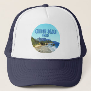 Cannon Beach Oregon Küste Vintag Truckerkappe