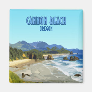Cannon Beach Oregon Küste Vintage Magnet