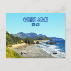 Cannon Beach Oregon Küste Vintage Postkarte