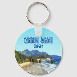 Cannon Beach Oregon Küste Vintage Schlüsselanhänger