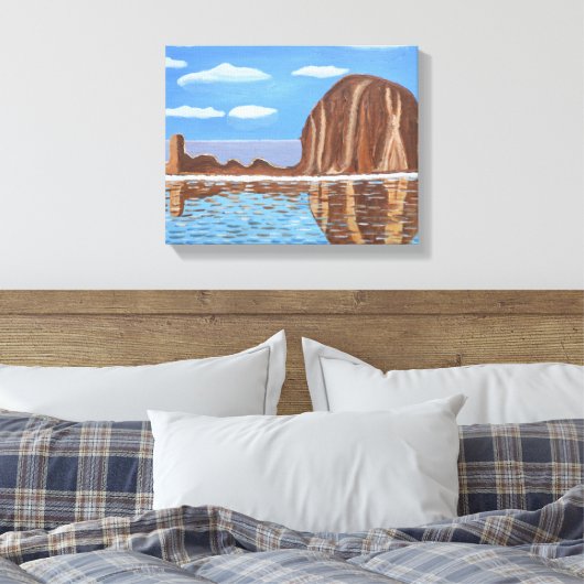 Cannon Beach Oregon Leinwand (Insitu (Schlafzimmer))