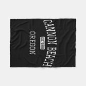 Cannon Beach Oregon oder Vintag Fleecedecke (Vorderseite (Horizontal))