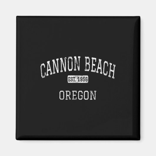 Cannon Beach Oregon Oder Vintage Magnet (Vorne)