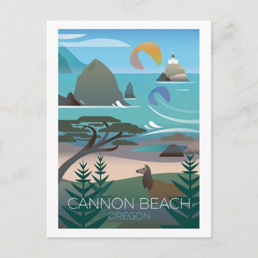 Cannon Beach, Oregon Postcard Postkarte (Vorderseite)