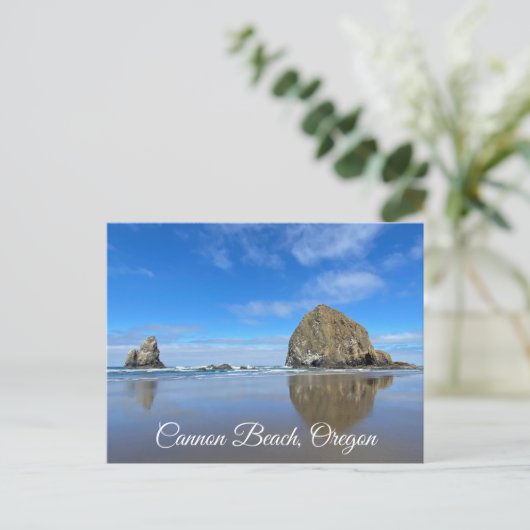 Cannon Beach Oregon Postkarte (Stehend Vorderseite)