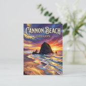 Cannon Beach Oregon Postkarte (Stehend Vorderseite)