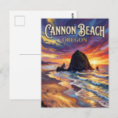 Cannon Beach Oregon Postkarte (Vorne/Hinten)