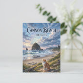 Cannon Beach Oregon Postkarte (Stehend Vorderseite)