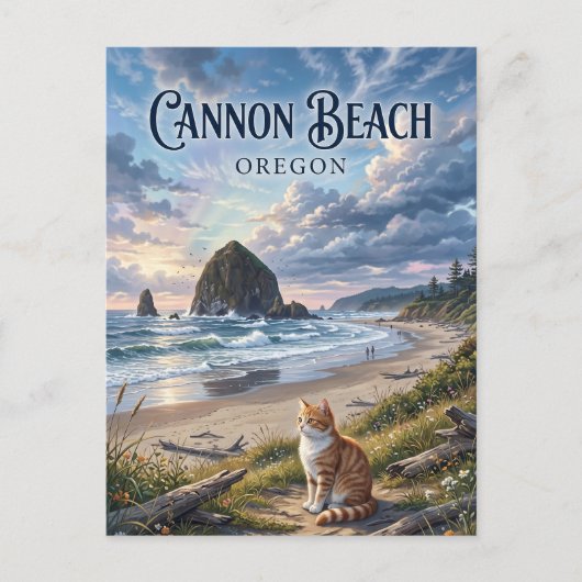 Cannon Beach Oregon Postkarte (Vorderseite)
