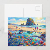 Cannon Beach Oregon Postkarte (Vorne/Hinten)