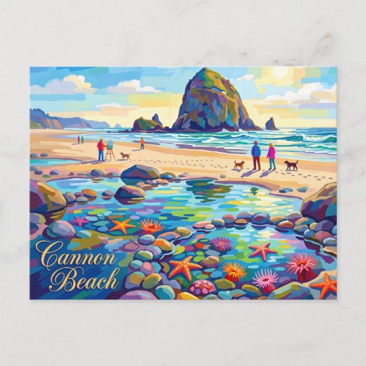 Cannon Beach Oregon Postkarte (Vorderseite)