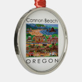 Cannon Beach ~ Oregon Silbernes Ornament (Rechts)