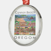 Cannon Beach ~ Oregon Silbernes Ornament (Links)