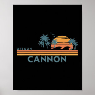Cannon Beach Oregon Sommerurlaub Vintage 70er Jahr Poster