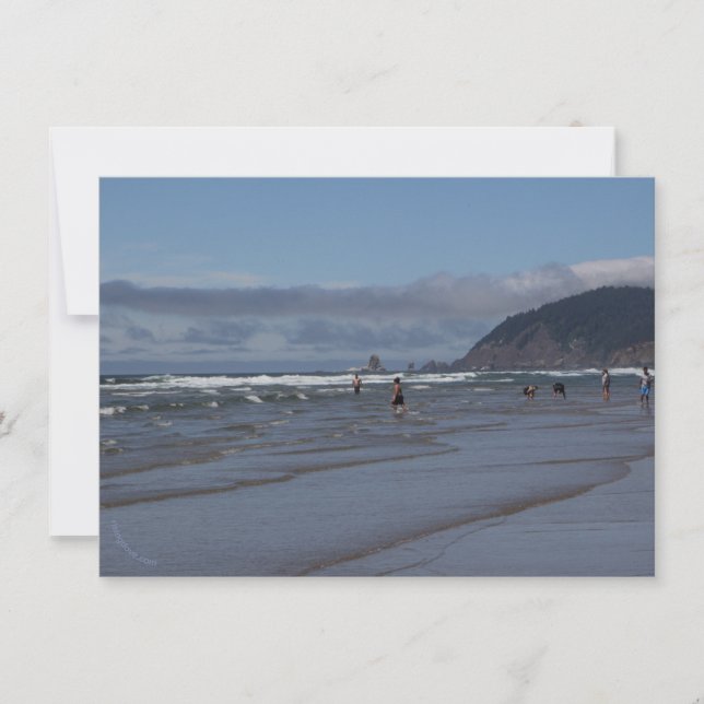 Cannon Beach, Oregon: Surf-Waders/Horseback (Vorderseite)