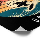 Cannon Beach Oregon Surfboard Waves Beach  Poster (Ecke)