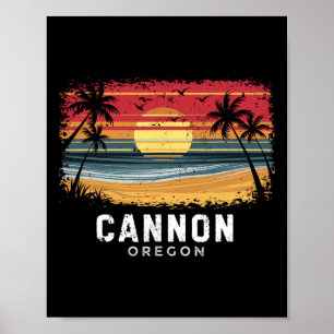 Cannon Beach Oregon Surfbrett Strand Poster
