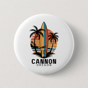 Cannon Beach Oregon Surfen Surfer Button