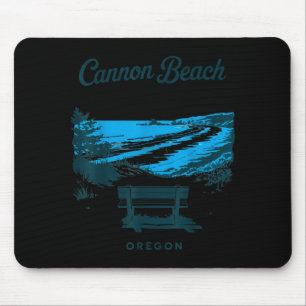 Cannon Beach Oregon Vintage Reise Panoramablick Mousepad