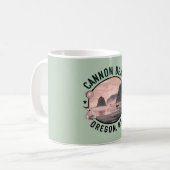 Cannon Beach Retro Vignette Kaffeetasse (Vorderseite Links)