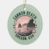 Cannon Beach Retro Vignette Keramik Ornament (Links)