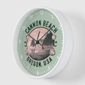 Cannon Beach Retro Vignette Uhr (Winkel)