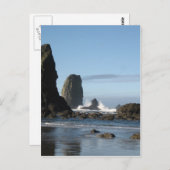 Cannon Beach und Haystack Rock Packpapier Postkarte (Vorne/Hinten)