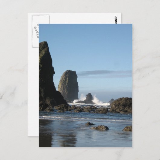 Cannon Beach und Haystack Rock Packpapier Postkarte (Vorne/Hinten)