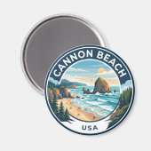 Cannon Beach USA Magnet (Vorderseite/Rückseite)