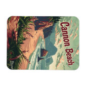 Cannon Beach Vintag Magnet (Horizontal)
