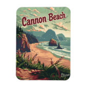 Cannon Beach Vintag Magnet (Vertikal)