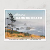 Cannon Beach Wedding Save the Date Postcard Postkarte (Vorderseite)