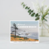 Cannon Beach Wedding Save the Date Postcard Postkarte (Stehend Vorderseite)