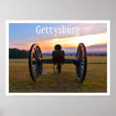 Cannon bei Sunset, Gettysburg NMP Poster (Vorne)